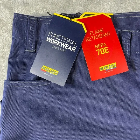 Blaklader 1676 FR Pants Mens 44x30 Blue Welding Work Outdoor Utility HRC 2 CAT 2